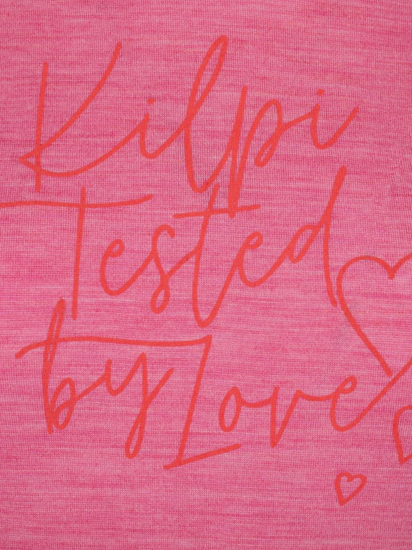 Kilpi Maglietta rosa da donna in lana merino Kilpi MAVORA TOP