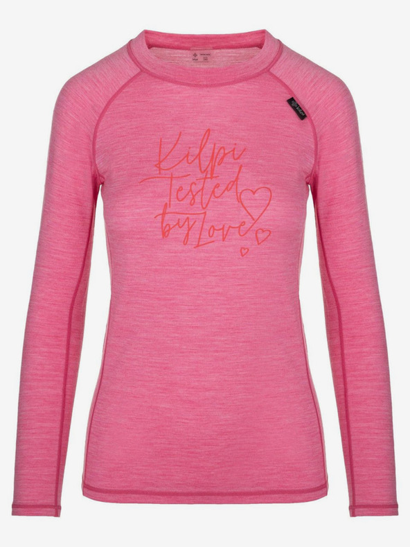Kilpi Maglietta rosa da donna in lana merino Kilpi MAVORA TOP
