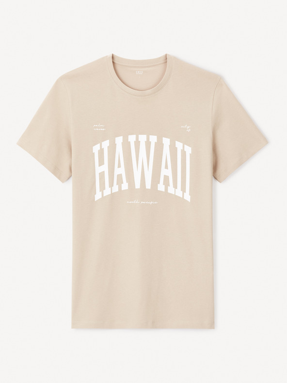 Celio Maglietta beige da uomo Celio Jeville