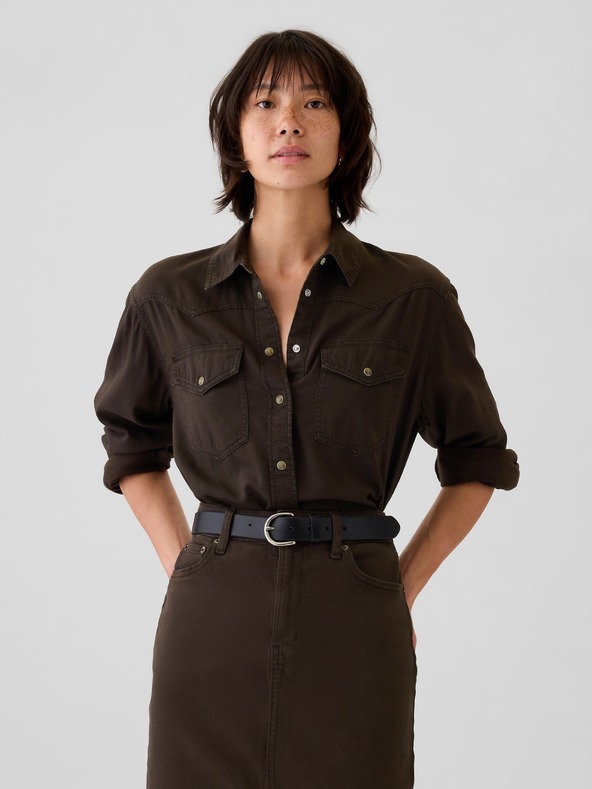 GAP Camicia in denim con taglio occidentale Gap