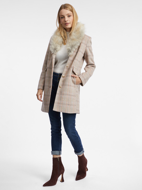 Orsay Cappotto donna beige in misto lana ORSAY