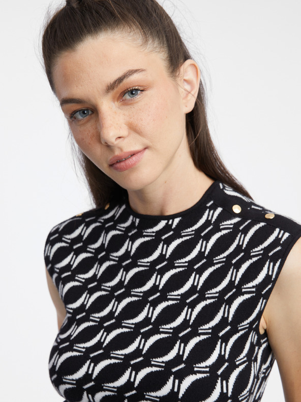 Orsay Maglia da donna a fantasia bianca e nera ORSAY