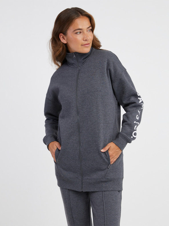 Sam 73 Felpa grigia da donna con zip SAM 73 Asajj