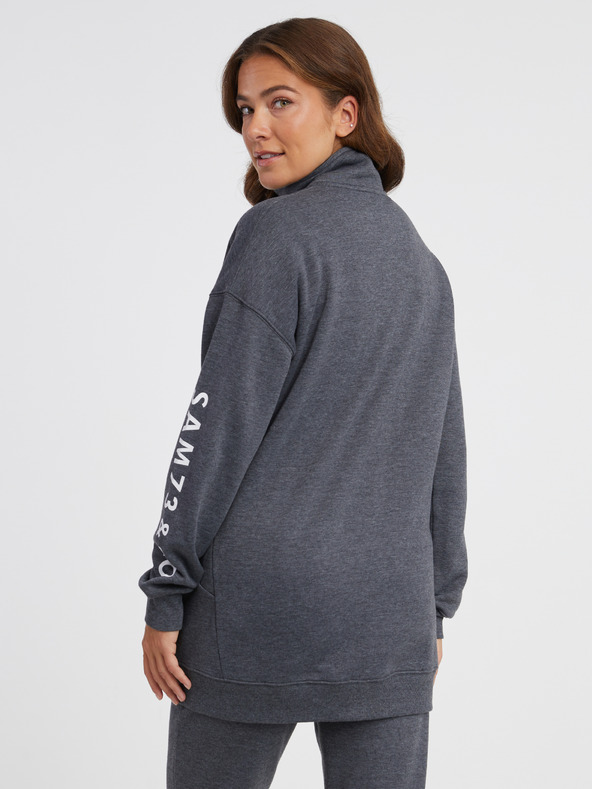 Sam 73 Felpa grigia da donna con zip SAM 73 Asajj