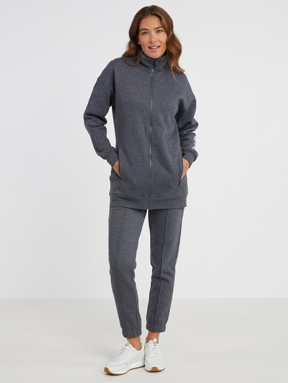 Sam 73 Felpa grigia da donna con zip SAM 73 Asajj