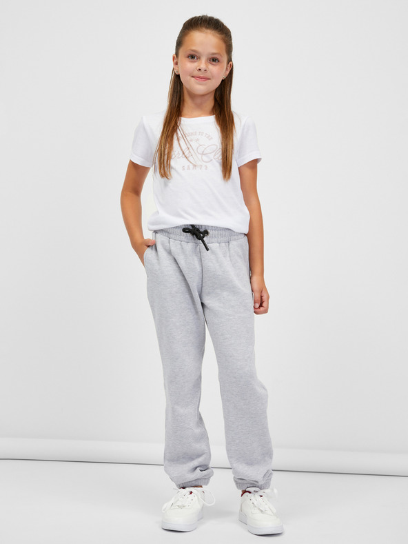 Sam 73 Pantaloni da ginnastica a righe grigio chiaro per bambini SAM 73 Riardin