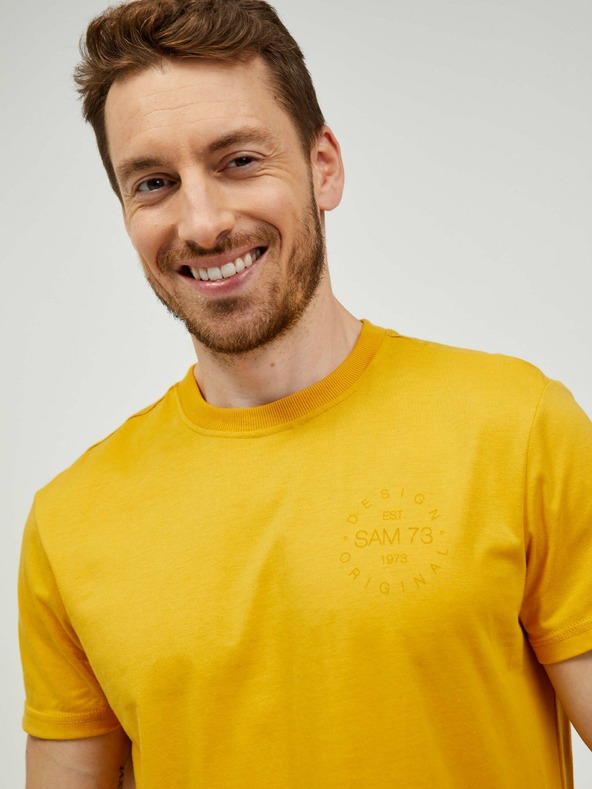 Sam 73 Maglietta da uomo senape SAM 73 Sepot