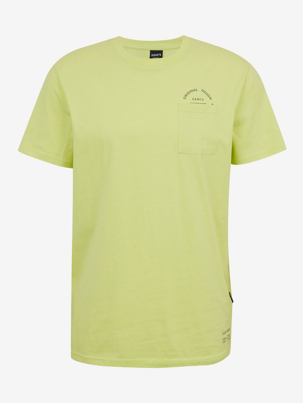 Sam 73 T-shirt uomo gialla in cotone con taschino SAM73 Fenaklid