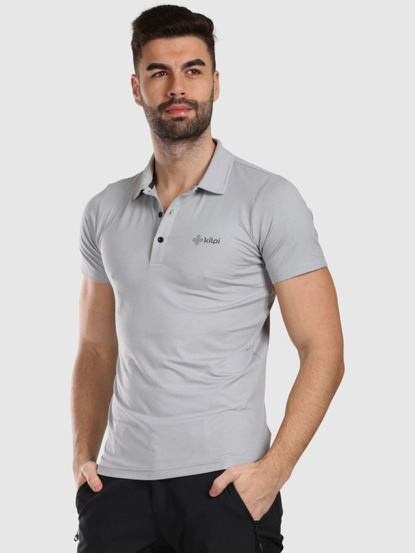 Kilpi Polo funzionale da uomo Kilpi GIVRY-M Grigio chiaro