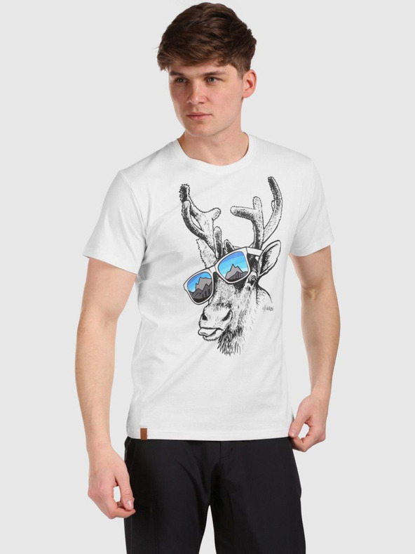 Kilpi Maglietta da uomo in cotone Kilpi DISCOVER-M Bianco