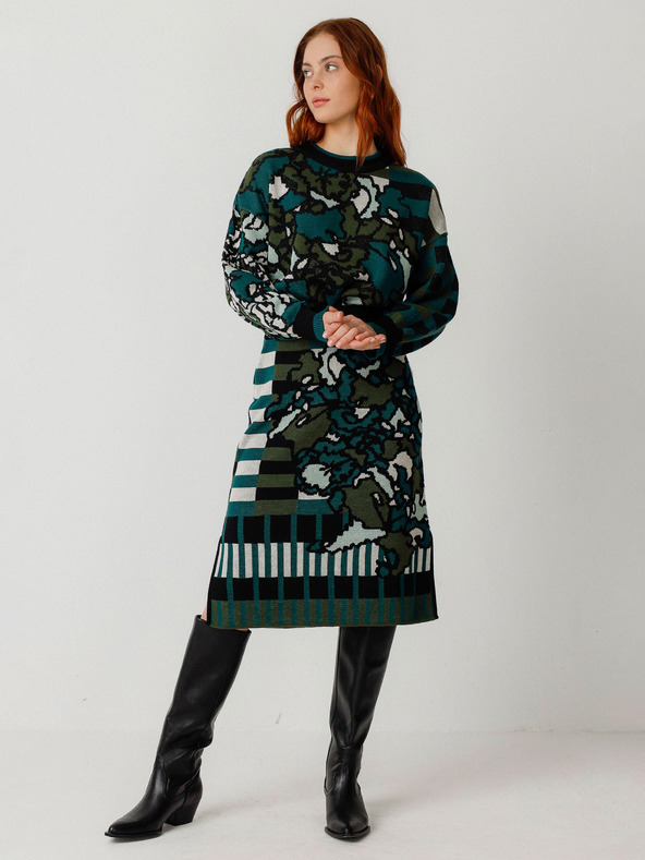 SKFK Gonna floreale SKFK verde Donna Falda Alda