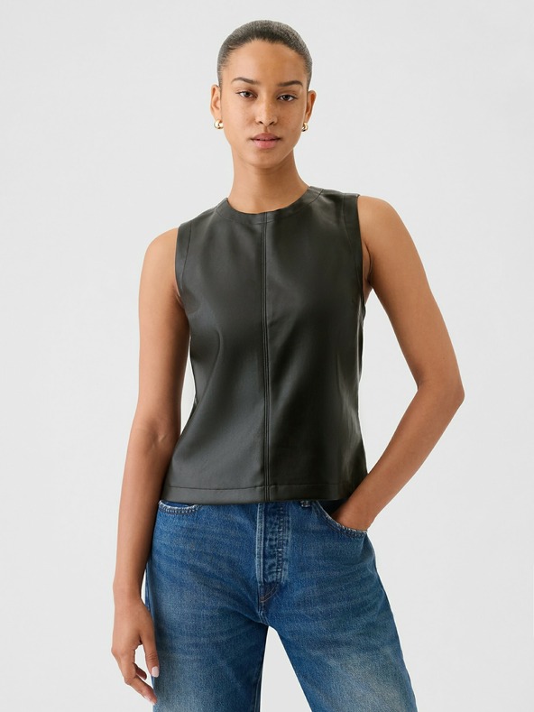 GAP Faux Leather Top GAP