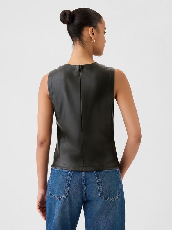 GAP Faux Leather Top GAP