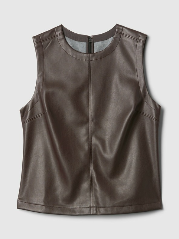 GAP Faux Leather Top GAP