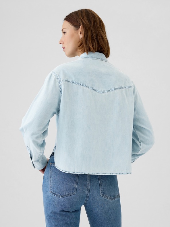 GAP Cropped Western Denim Shirt GAP