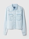 GAP Cropped Western Denim Shirt GAP