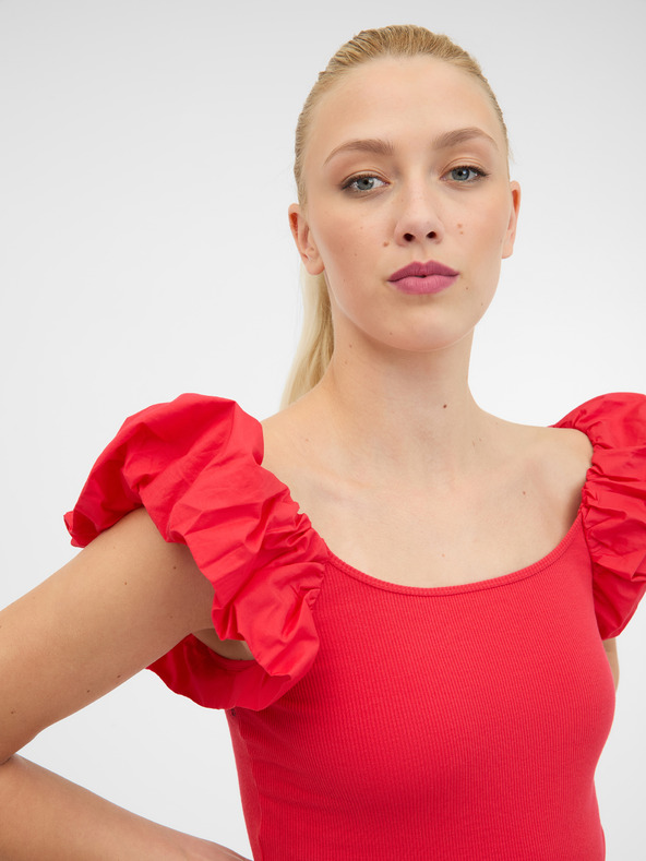 Orsay Camicia a maniche corte rossa da donna ORSAY