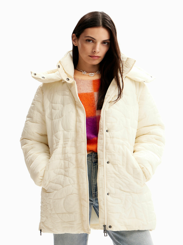 Desigual Giacca invernale Desigual Tulip crema da donna