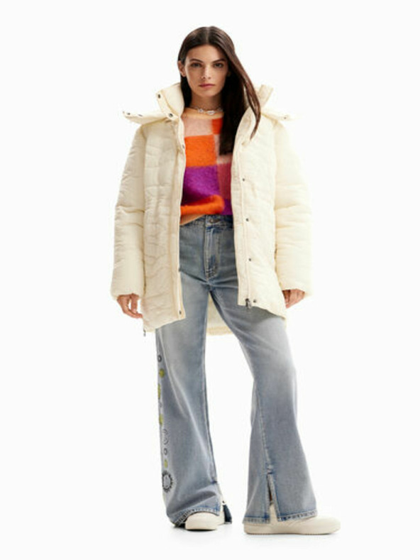 Desigual Giacca invernale Desigual Tulip crema da donna