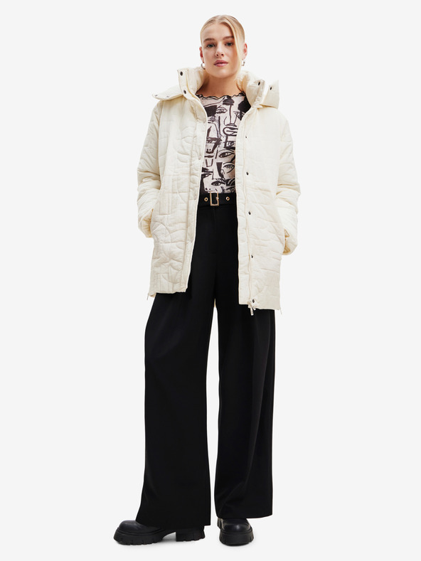 Desigual Giacca invernale Desigual Tulip crema da donna