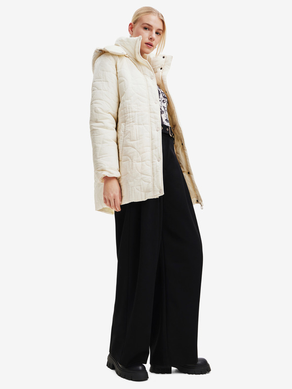 Desigual Giacca invernale Desigual Tulip crema da donna