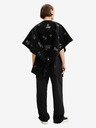 Desigual Desigual Threadflor Milano poncho fantasia da donna nero