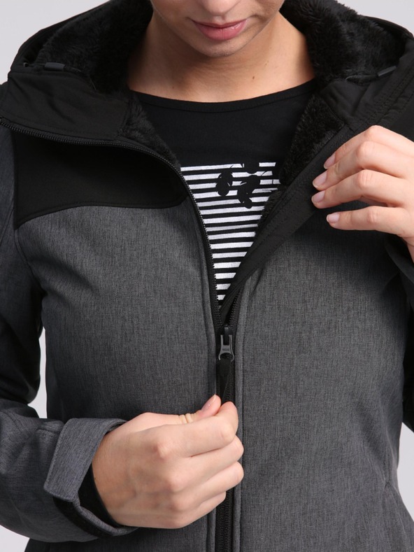 Loap Giacca softshell da donna nera e grigia LOAP LUKA