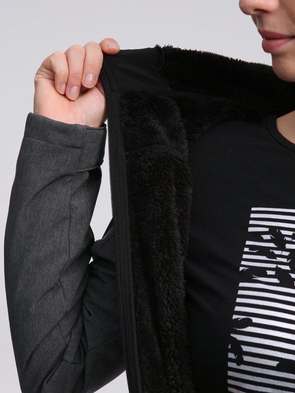 Loap Giacca softshell da donna nera e grigia LOAP LUKA