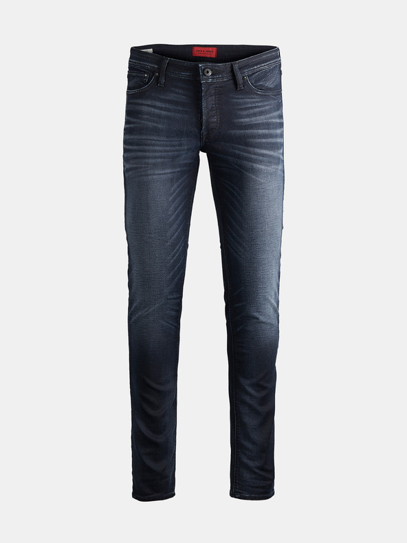 Jack & Jones Jeans slim fit blu scuro con effetto ricamato Jack & Jones Glenn