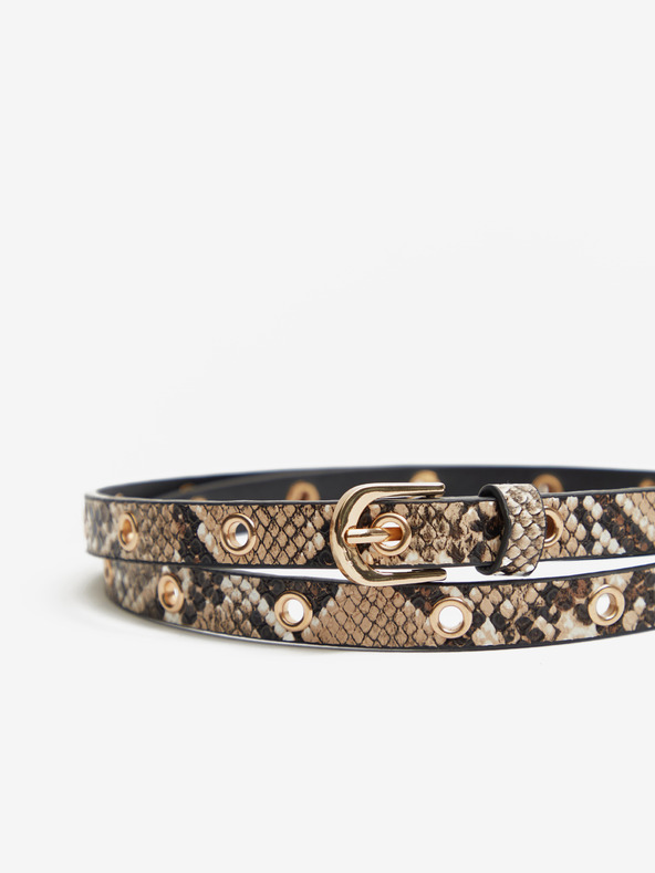 Orsay Cintura da donna marrone chiaro e nera 2 pezzi ORSAY