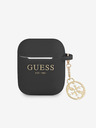 Guess Custodia in silicone con charm Guess 4G per AirPods 1/2 nero