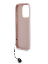 Karl Lagerfeld Karl Lagerfeld PU Saffiano Strass Charm Back Cover per iPhone 15 Pro Max Rosa