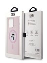 Karl Lagerfeld Silicone liquido Karl and Choupette Magsafe Back Cover per iPhone 14 Pro Max Rosa Karl Lagerfeld
