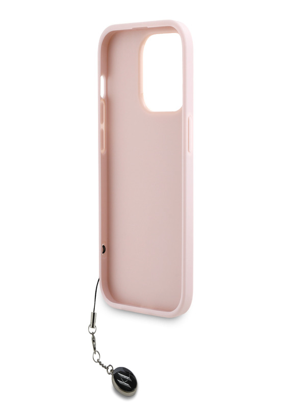 Karl Lagerfeld Karl Lagerfeld PU Saffiano Charm Cover posteriore per iPhone 14 Pro Max Rosa