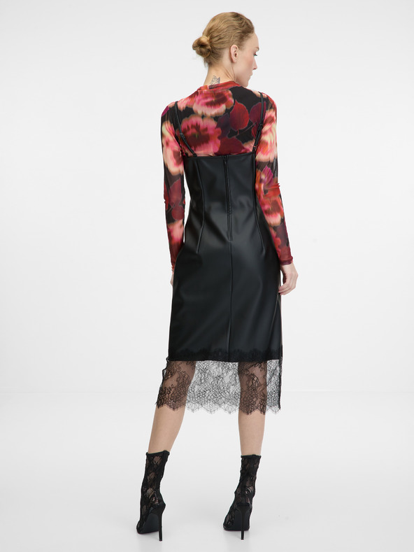 Orsay Abito midi in similpelle nero da donna ORSAY