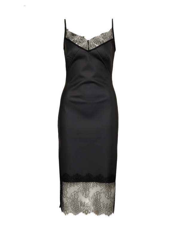 Orsay Abito midi in similpelle nero da donna ORSAY