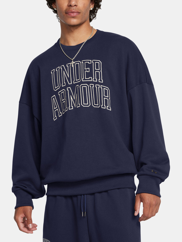 Under Armour Felpa Under Armour UA Icon HWT Terry OS Crew-BLU Uomo