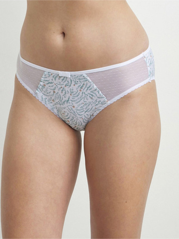 DIM Mutandine blu e bianche da donna a fantasia Dim GENEROUS COTTON BIO SLIP