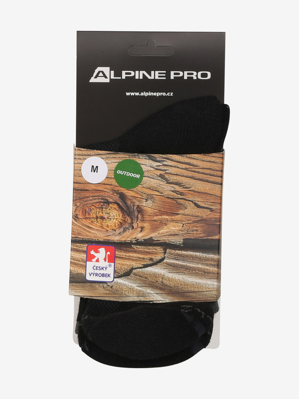 ALPINE PRO Calze sportive con trattamento antibatterico ALPINE PRO KEROWE nero