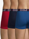 DIM Set di tre boxer da uomo in rosso e blu Dim POWERFUL BOXERS