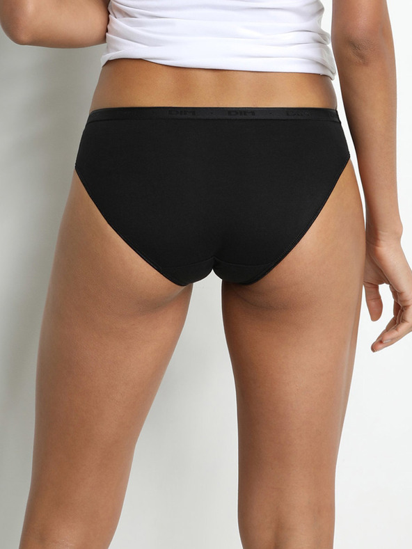 DIM Set di due mutandine da donna bianche e nere Dim