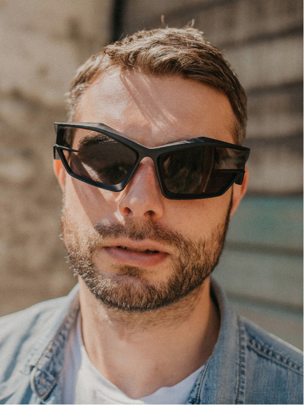 VEYREY VeyRey Occhiali da sole unisex futuristici Calictor nero universale