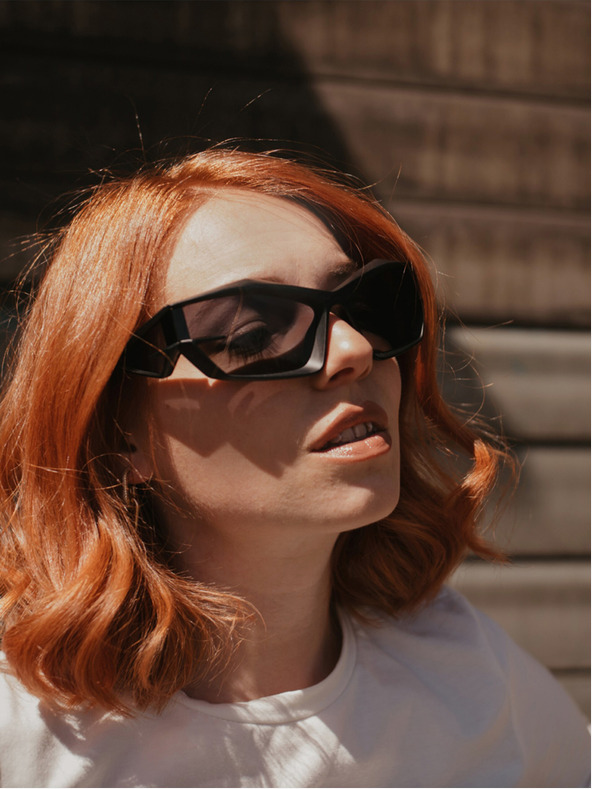 VEYREY VeyRey Occhiali da sole unisex futuristici Calictor nero universale