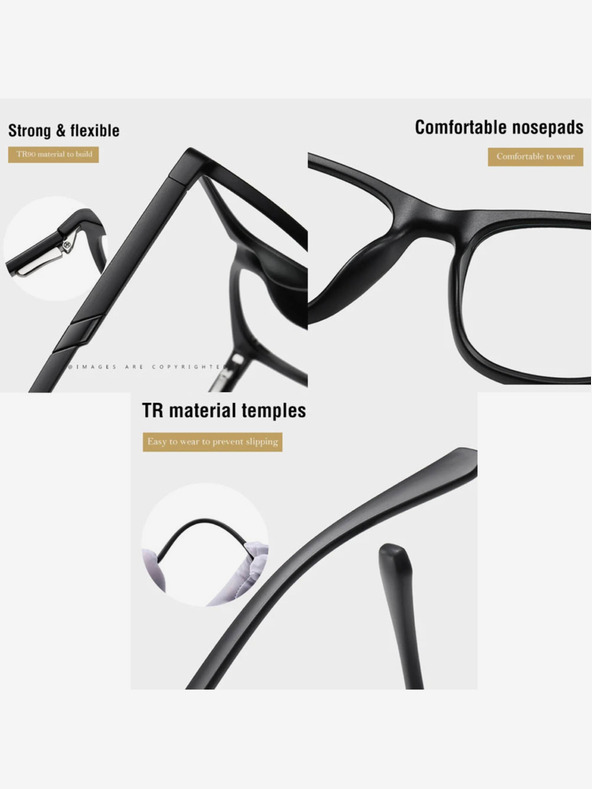 VEYREY VeyRey Occhiali da sole blu che bloccano la luce Nerd Breaker