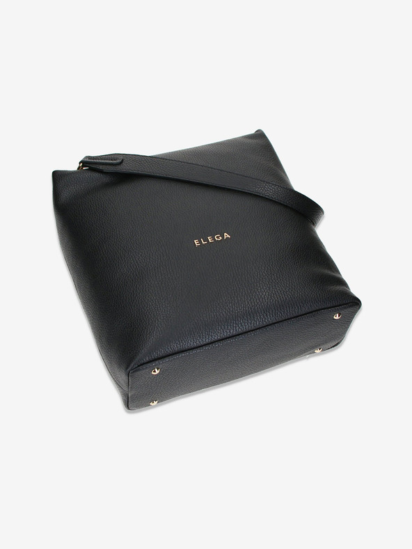 Elega Borsa Elega Fluffy in pelle nera da donna