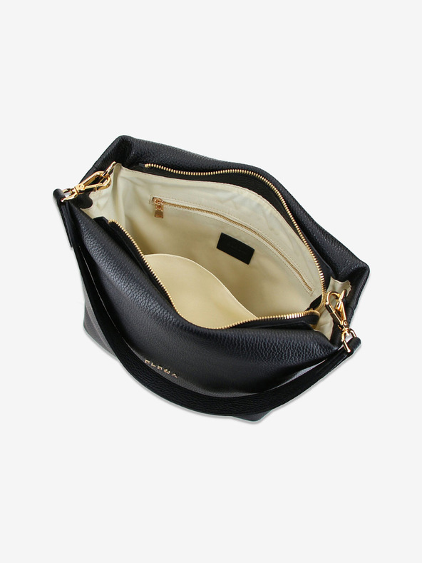 Elega Borsa Elega Fluffy in pelle nera da donna