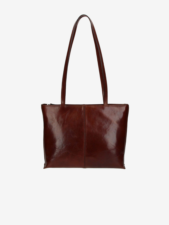 Elega Borsa a tracolla in pelle marrone scuro da donna ELEGA Melanie