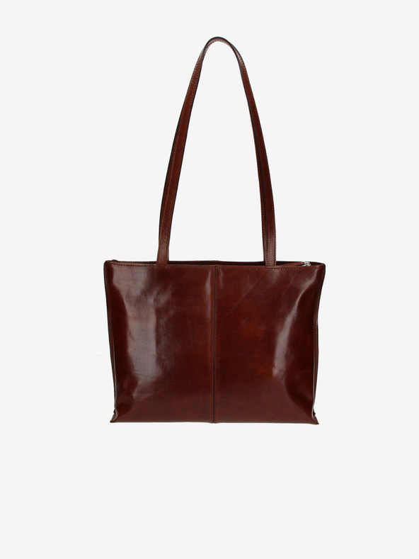 Elega Borsa a tracolla in pelle marrone scuro da donna ELEGA Melanie