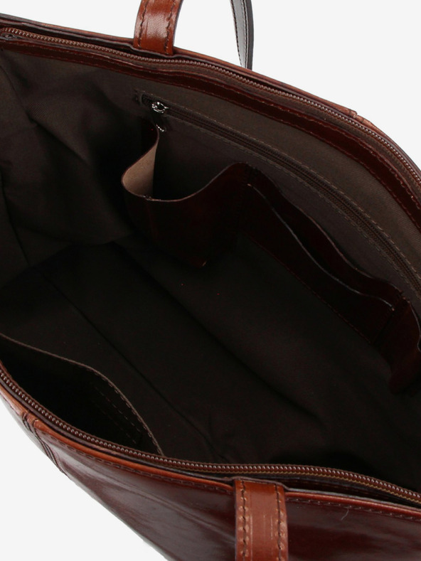 Elega Borsa a tracolla in pelle marrone scuro da donna ELEGA Melanie