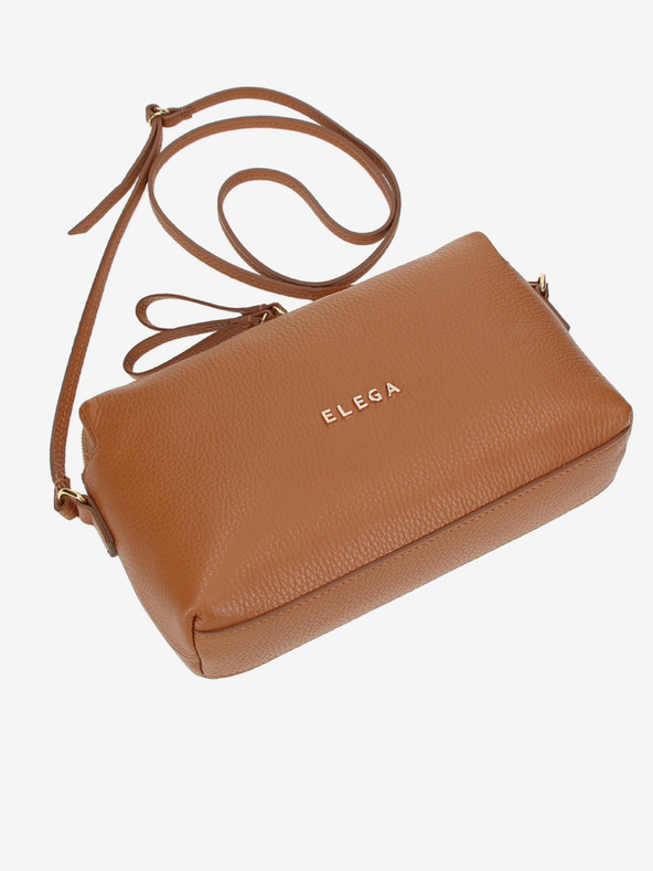 Elega Borsa a tracolla in pelle marrone da donna ELEGA Hill